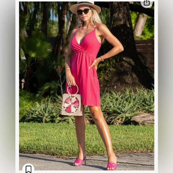 STYLEWORD Womens' 2023 V Neck Dress - Picture 3 of 3